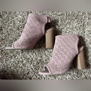 LC Lauren Conrad Hazelnut Visit Women's Peep Toe Boots size 9.5